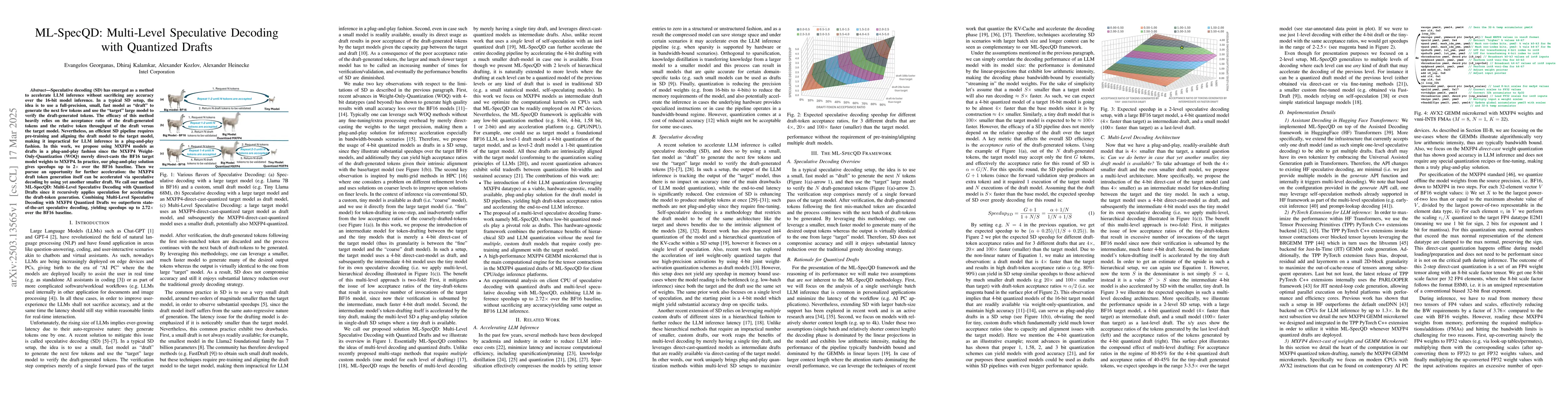 Thumbnail for ML-SpecQD: Multi-Level Speculative Decoding with Quantized Drafts