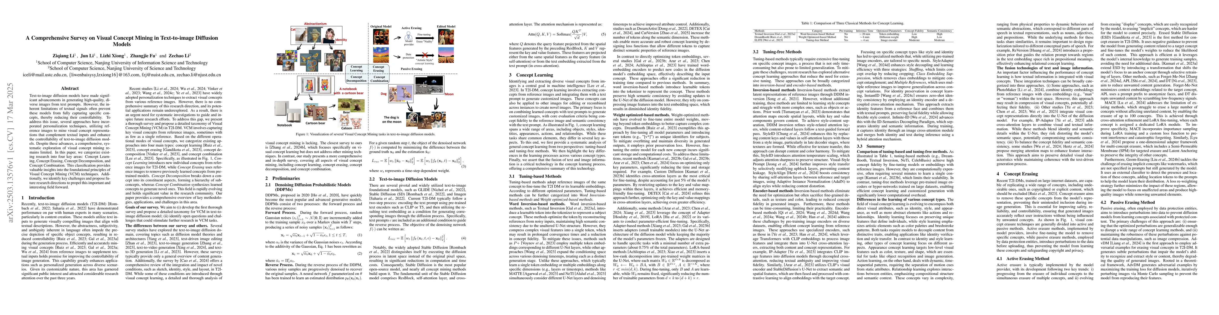 Thumbnail for A Comprehensive Survey on Visual Concept Mining in Text-to-image
  Diffusion Models