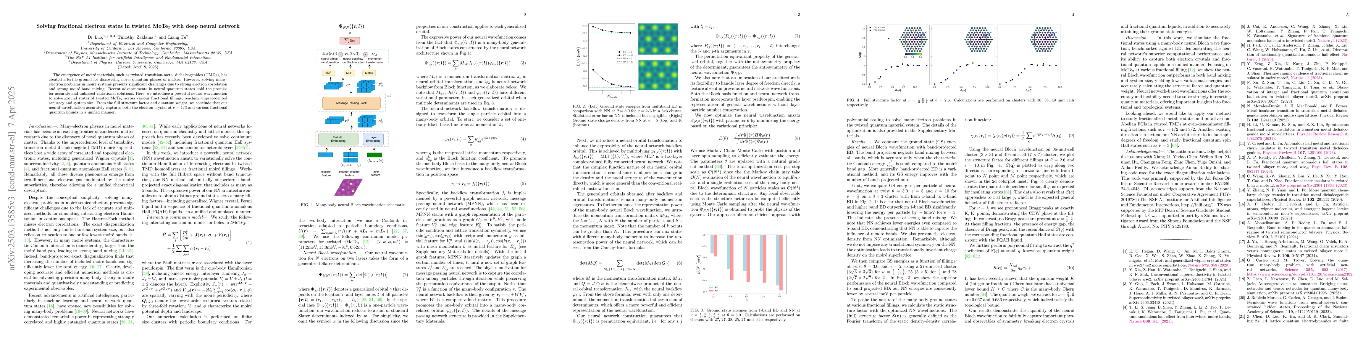 Thumbnail for Solving fractional electron states in twisted MoTe$_2$ with deep neural
  network