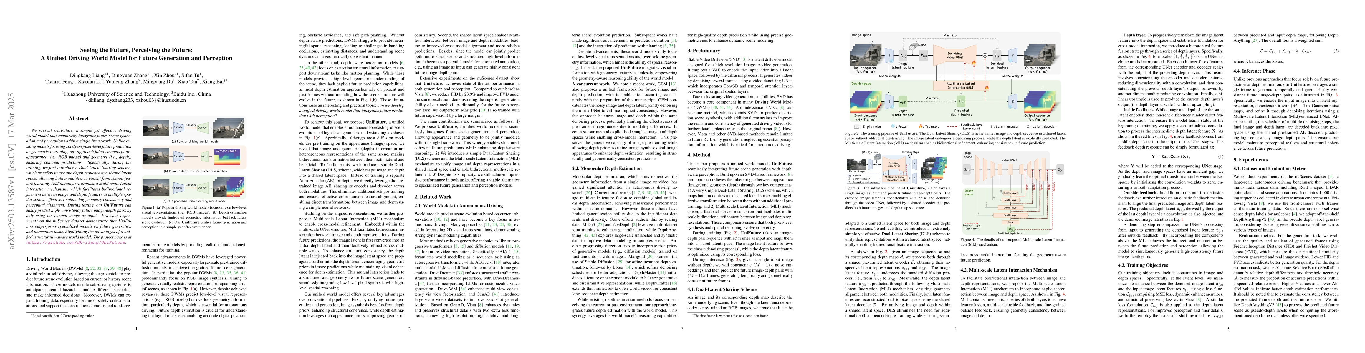 Thumbnail for Seeing the Future, Perceiving the Future: A Unified Driving World Model
  for Future Generation and Perception