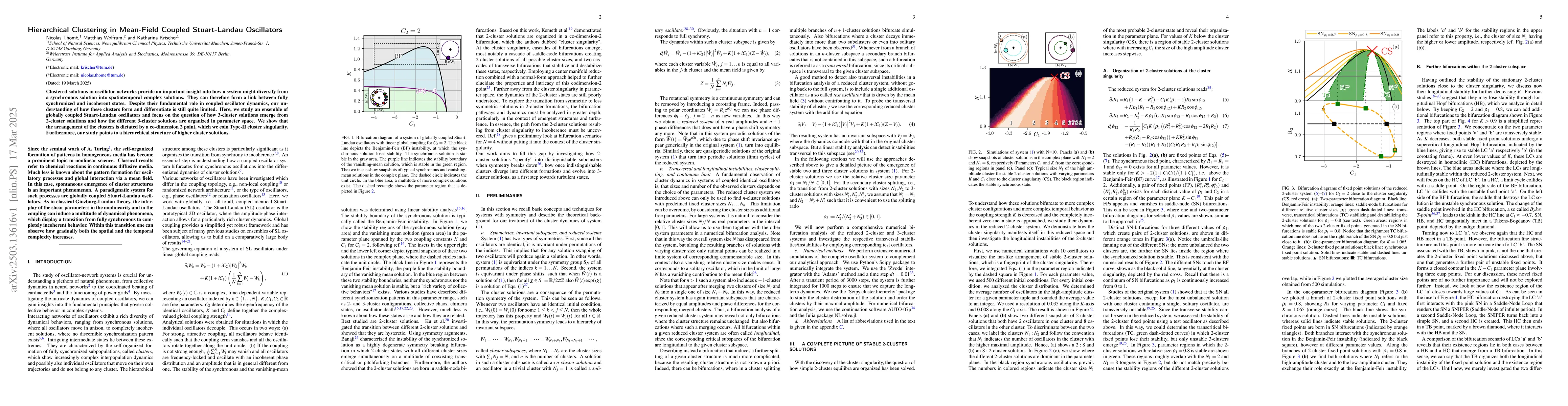 Thumbnail for Hierarchical Clustering in Mean-Field Coupled Stuart-Landau Oscillators