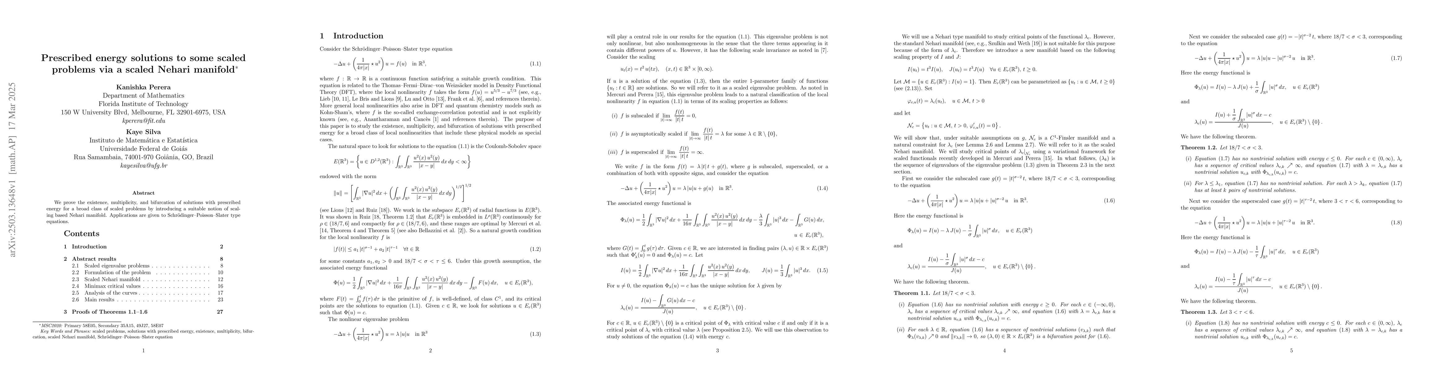 Thumbnail for Prescribed energy solutions to some scaled problems via a scaled Nehari
  manifold