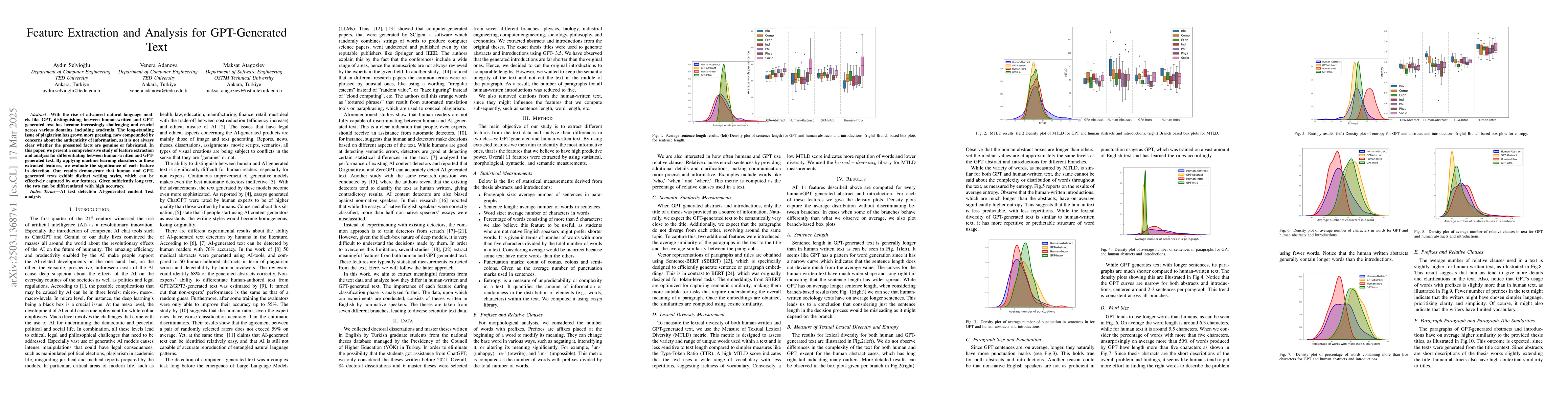Thumbnail for Feature Extraction and Analysis for GPT-Generated Text