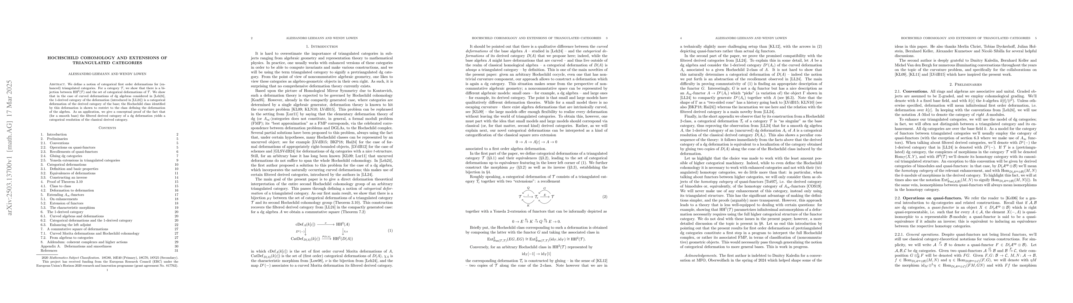 Thumbnail for Hochschild cohomology and extensions of triangulated categories