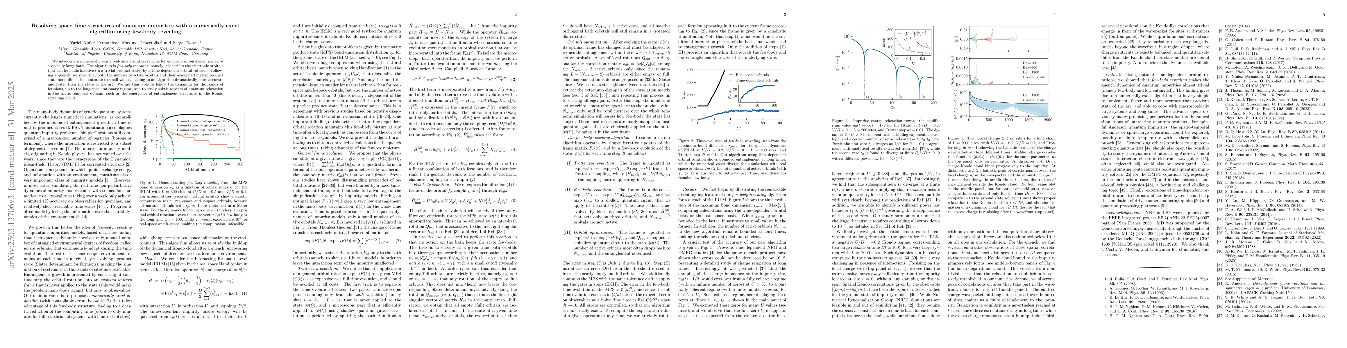 Thumbnail for Resolving space-time structures of quantum impurities with a numerically
  exact few-body algorithm