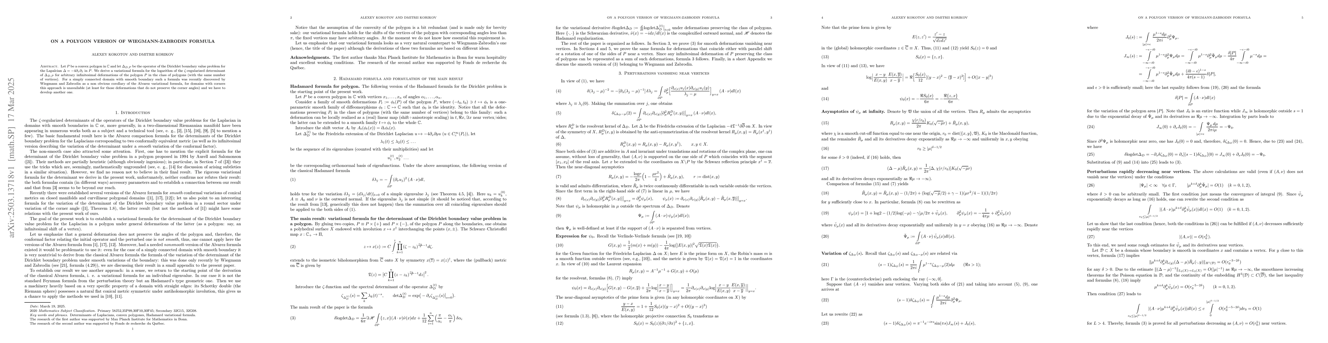 Thumbnail for On a polygon version of Wiegmann-Zabrodin formula