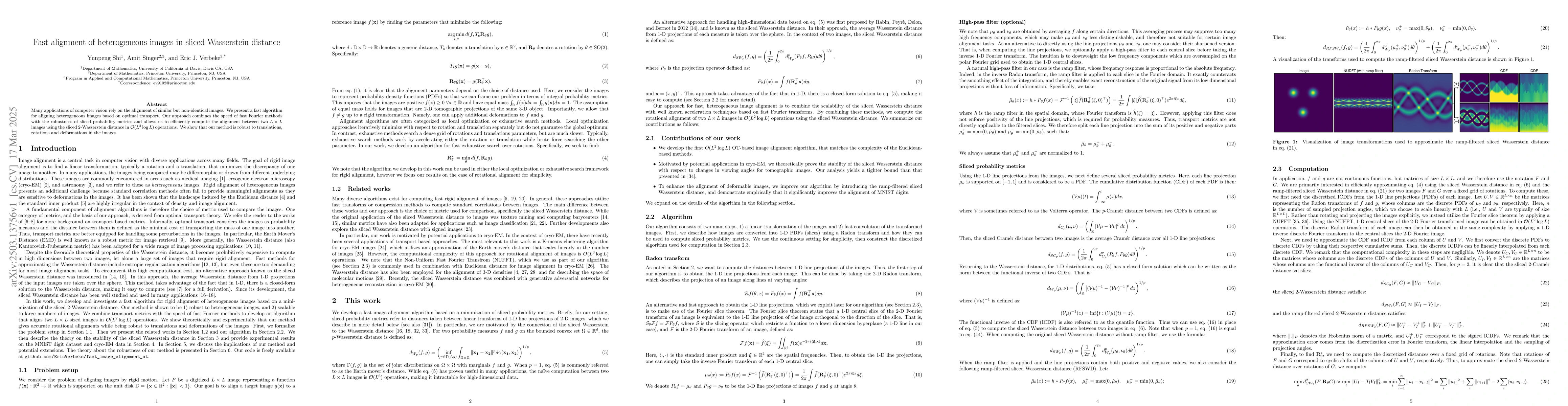 Thumbnail for Fast alignment of heterogeneous images in sliced Wasserstein distance