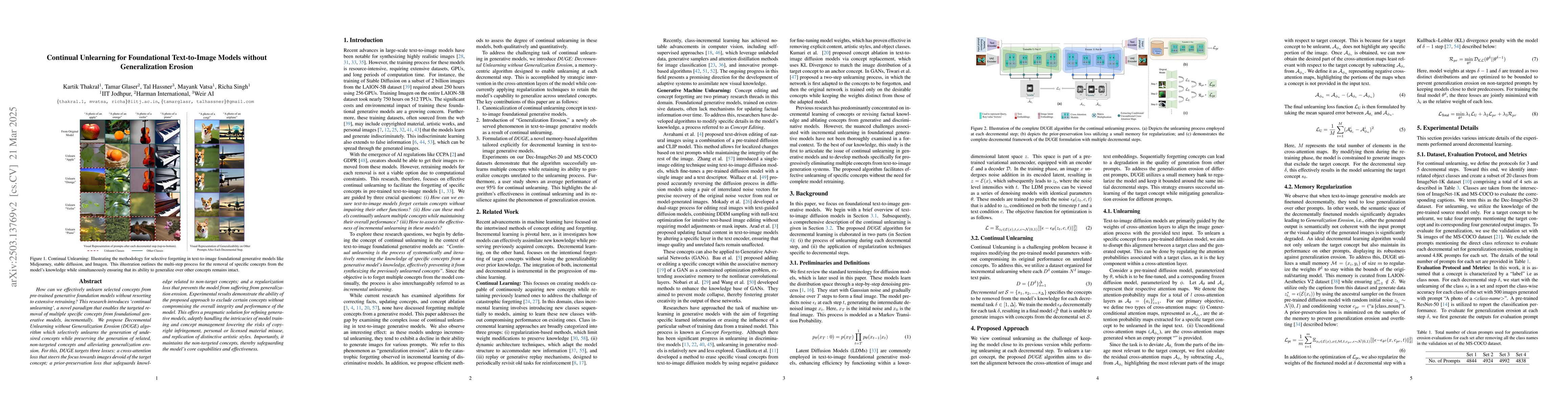 Thumbnail for Continual Unlearning for Foundational Text-to-Image Models without
  Generalization Erosion