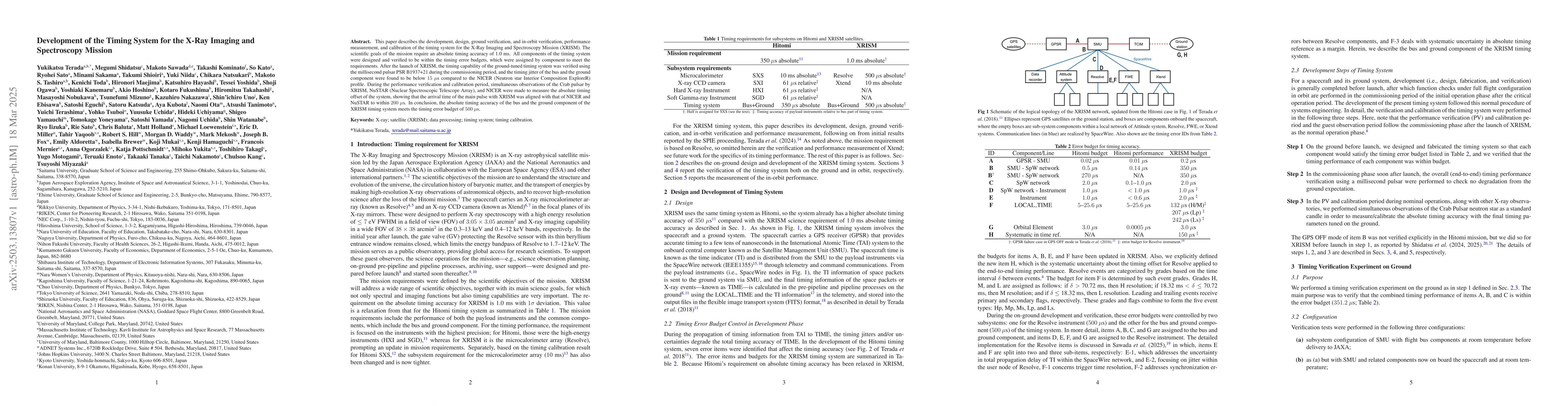 Thumbnail for Development of the Timing System for the X-Ray Imaging and Spectroscopy
  Mission