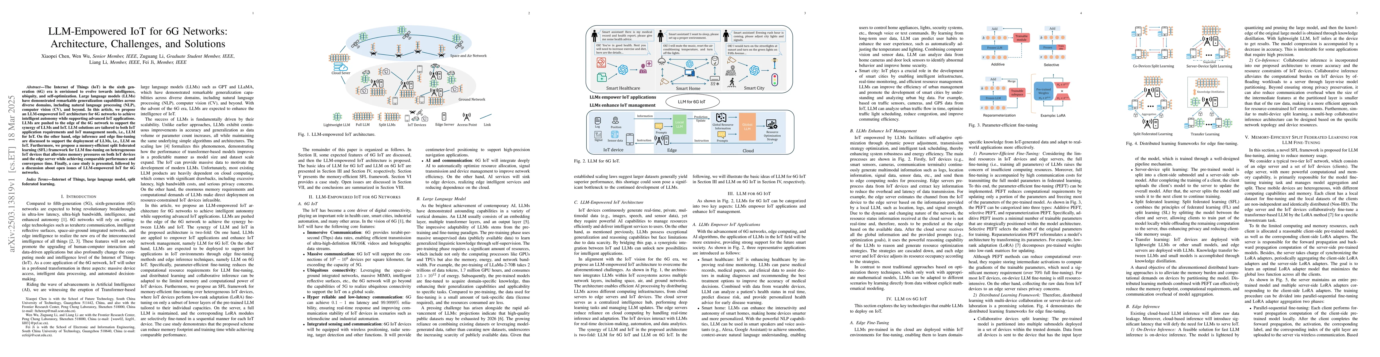Thumbnail for LLM-Empowered IoT for 6G Networks: Architecture, Challenges, and
  Solutions