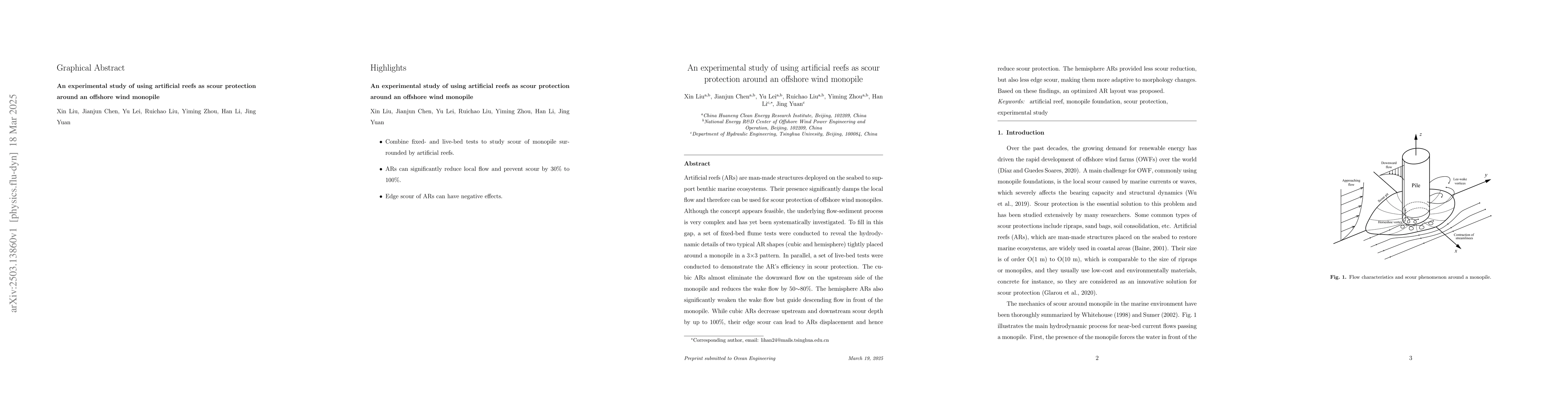 Thumbnail for An experimental study of using artificial reefs as scour protection
  around an offshore wind monopile