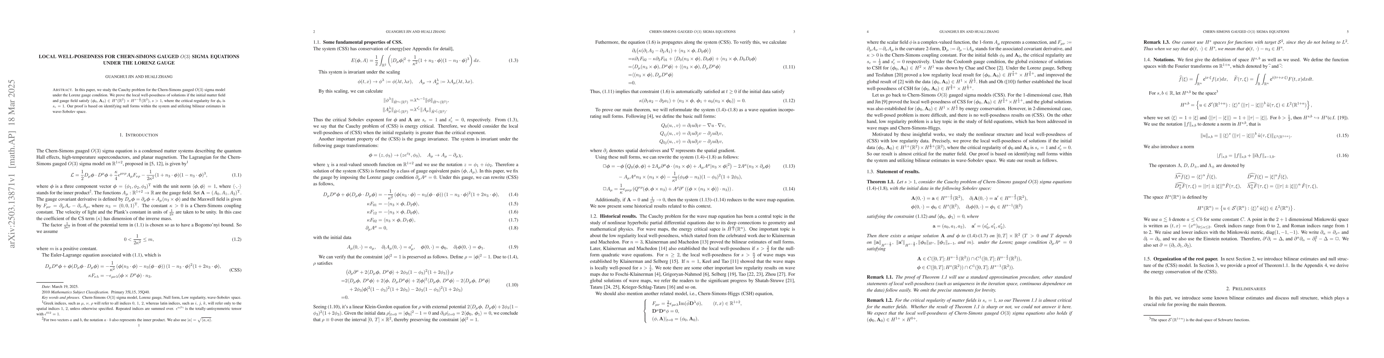 Thumbnail for Local well-posedness for Chern-Simons gauged $O(3)$ sigma equations
  under the Lorenz gauge