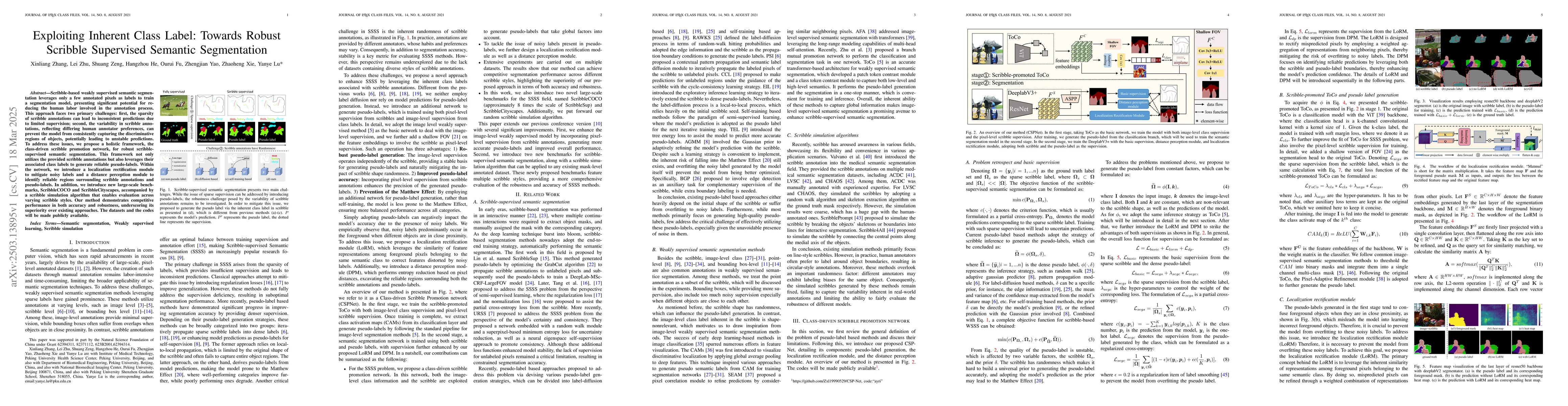 Thumbnail for Exploiting Inherent Class Label: Towards Robust Scribble Supervised
  Semantic Segmentation