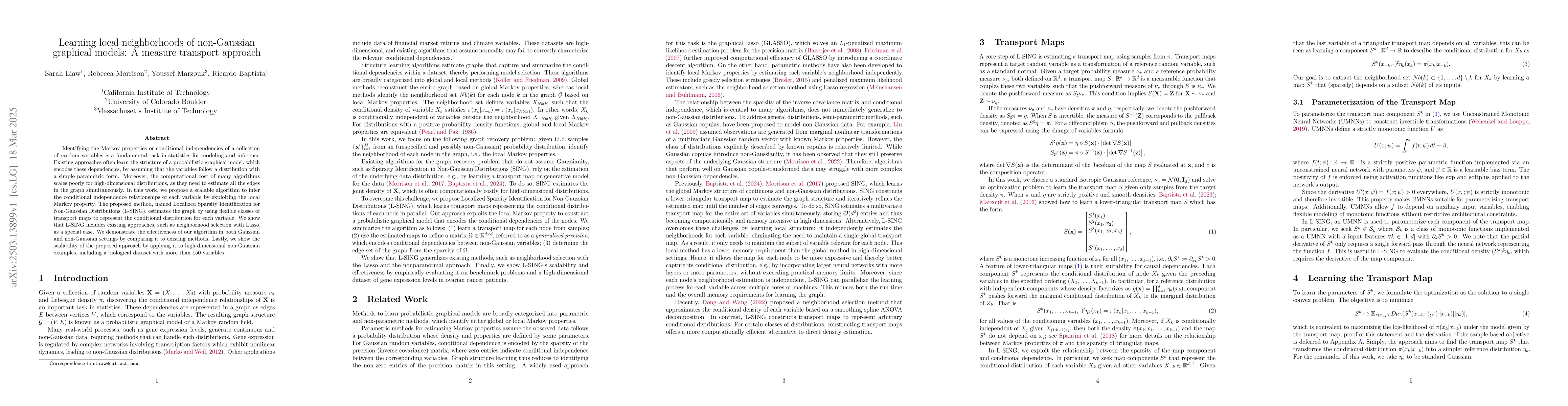 Thumbnail for Learning local neighborhoods of non-Gaussian graphical models: A measure
  transport approach
