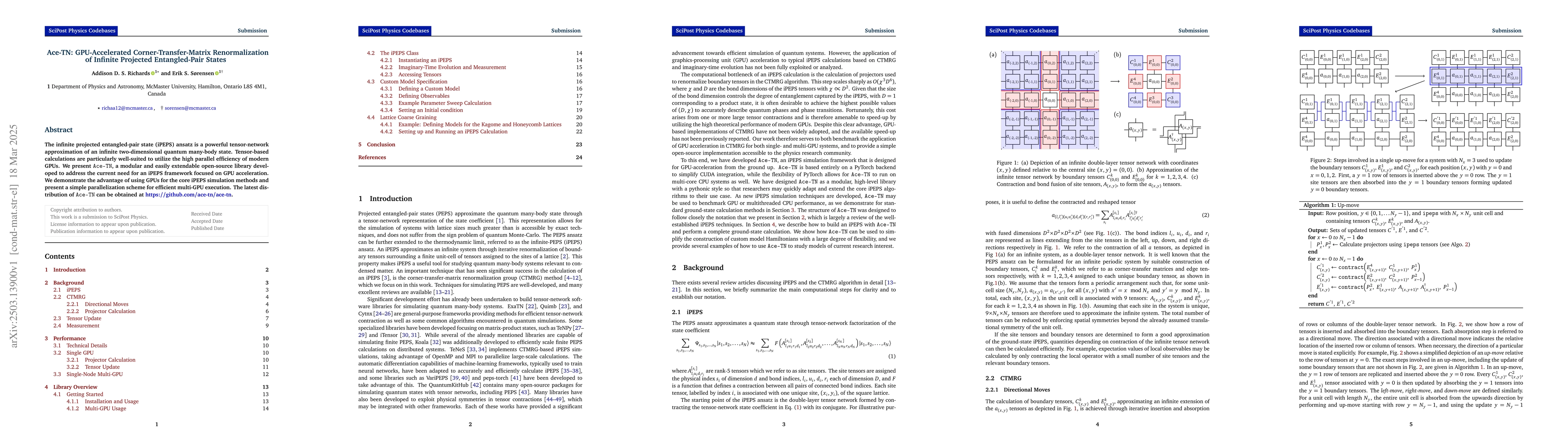 Thumbnail for Ace-TN: GPU-Accelerated Corner-Transfer-Matrix Renormalization of
  Infinite Projected Entangled-Pair States