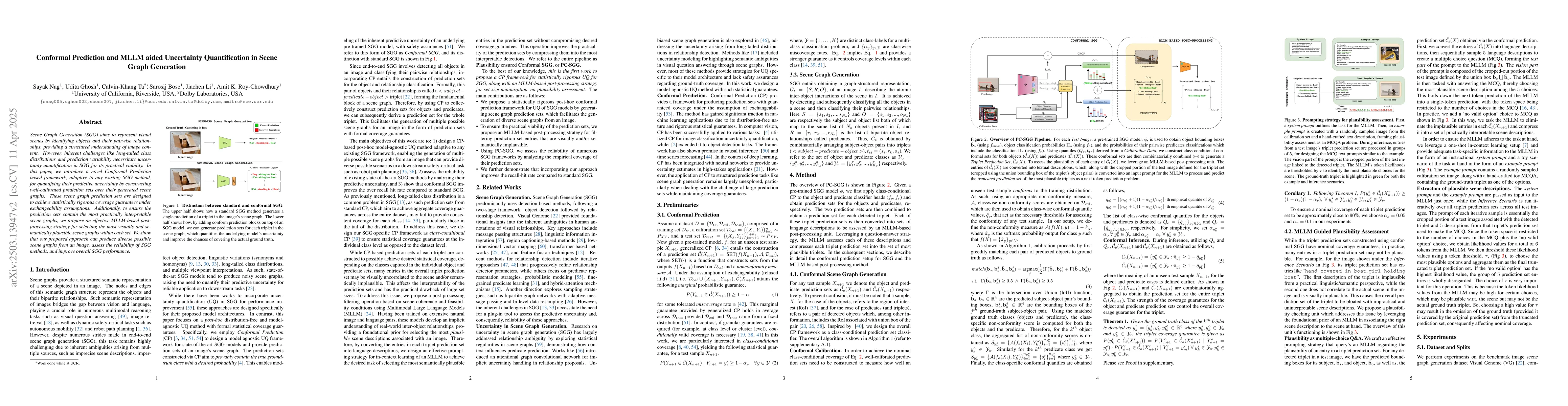 Thumbnail for Conformal Prediction and MLLM aided Uncertainty Quantification in Scene
  Graph Generation
