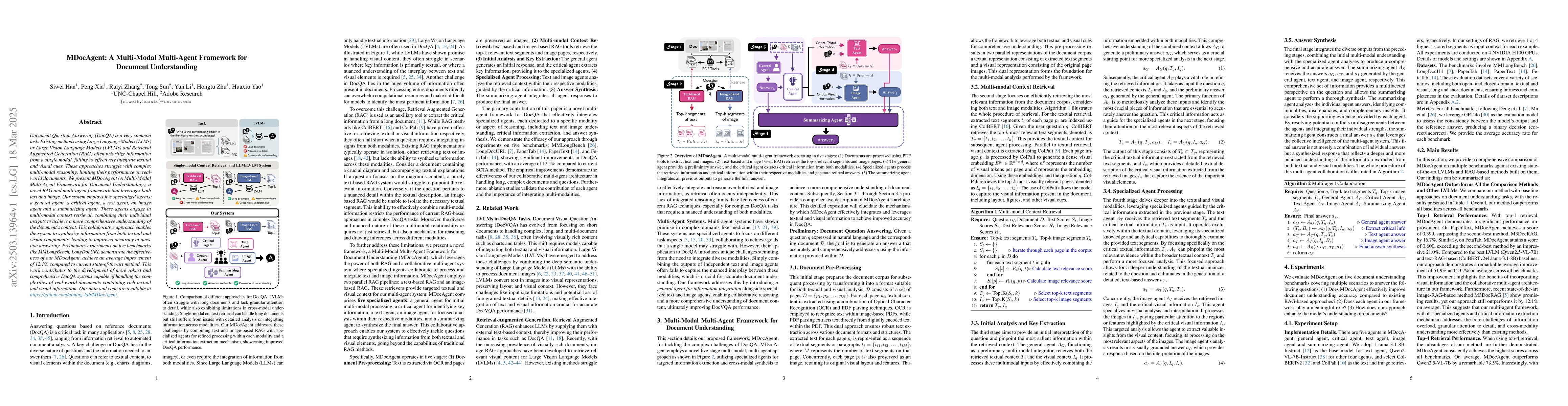 Thumbnail for MDocAgent: A Multi-Modal Multi-Agent Framework for Document
  Understanding