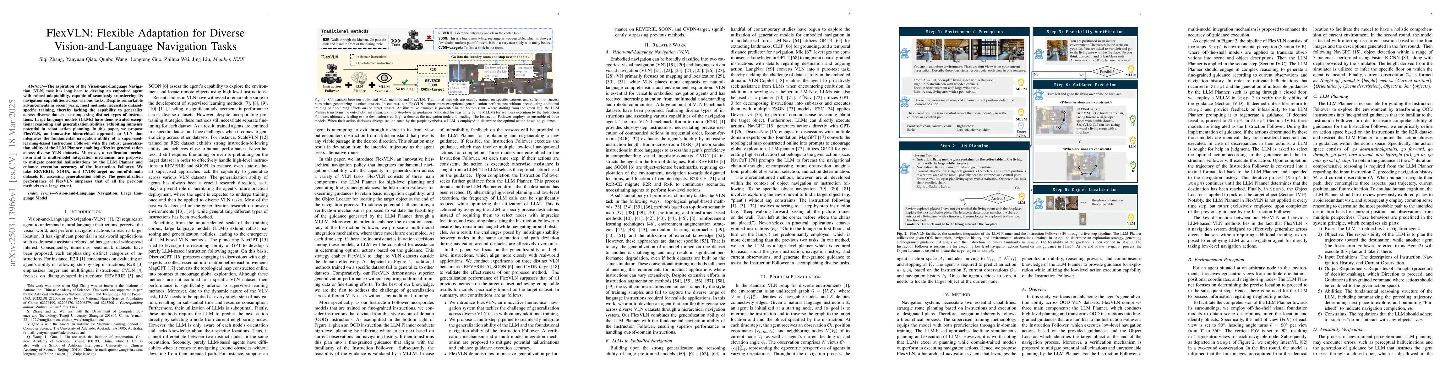 Thumbnail for FlexVLN: Flexible Adaptation for Diverse Vision-and-Language Navigation
  Tasks