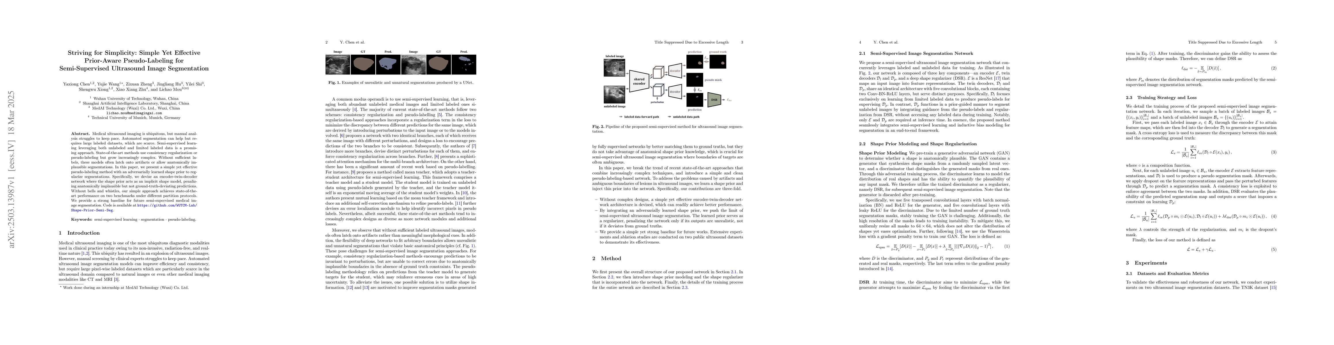 Thumbnail for Striving for Simplicity: Simple Yet Effective Prior-Aware
  Pseudo-Labeling for Semi-Supervised Ultrasound Image Segmentation