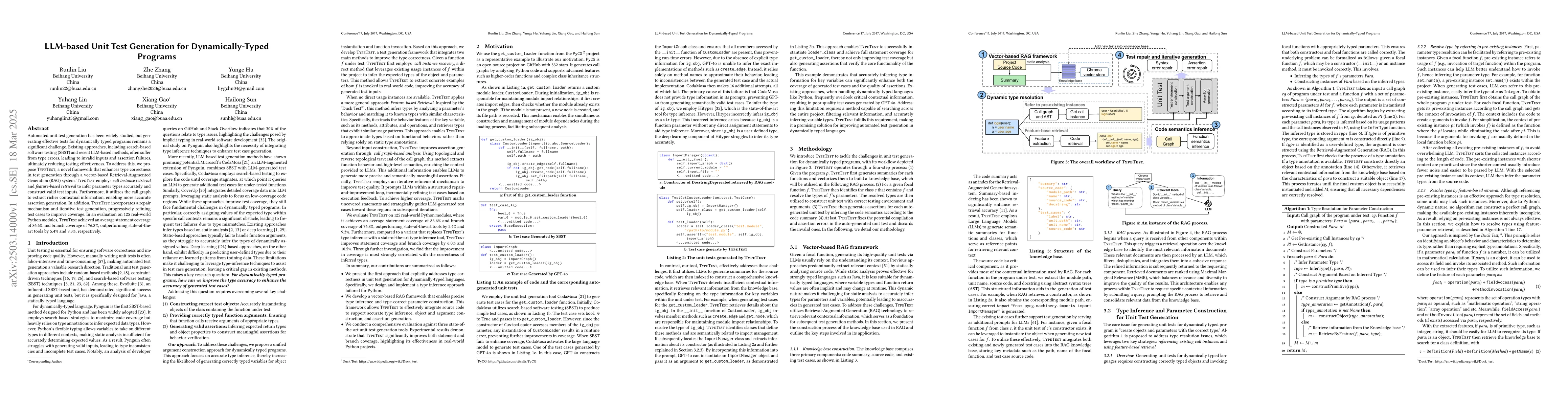 Thumbnail for LLM-based Unit Test Generation for Dynamically-Typed Programs