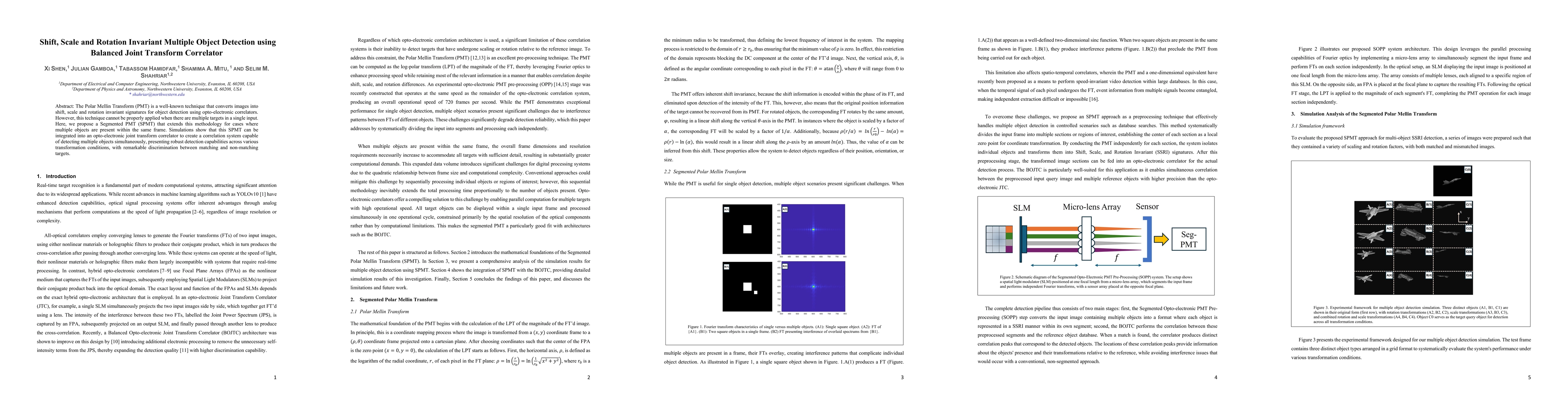 Thumbnail for Shift, Scale and Rotation Invariant Multiple Object Detection using
  Balanced Joint Transform Correlator