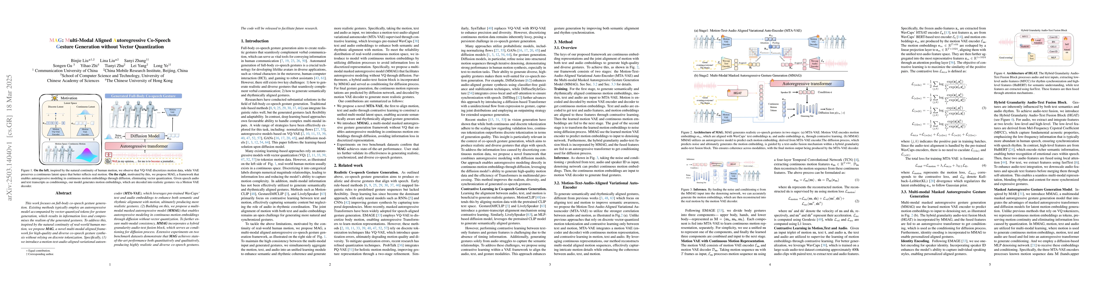 Thumbnail for MAG: Multi-Modal Aligned Autoregressive Co-Speech Gesture Generation
  without Vector Quantization