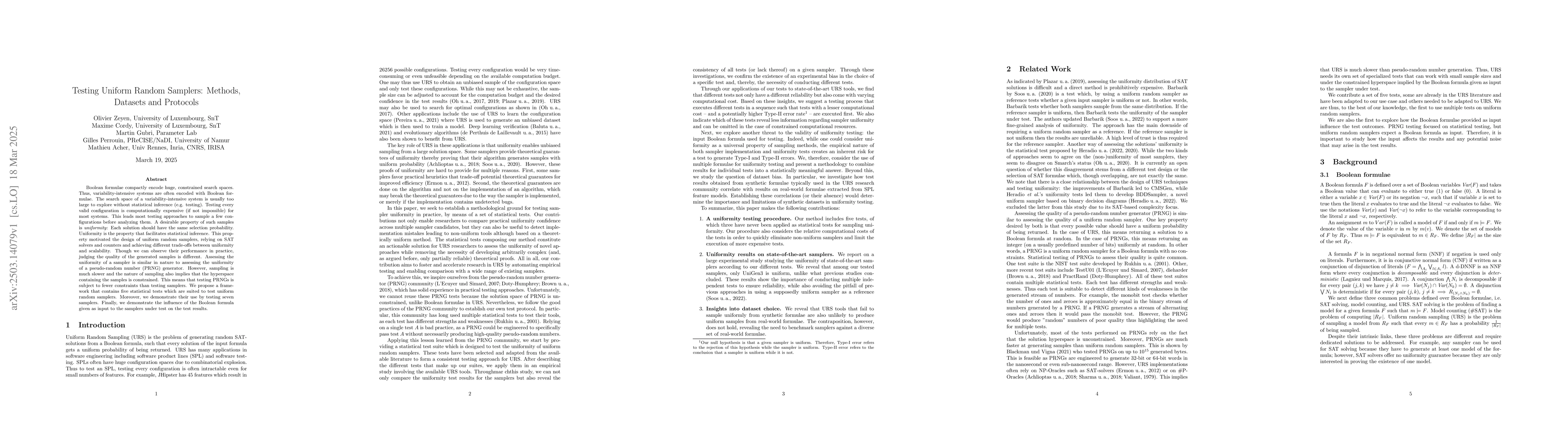 Thumbnail for Testing Uniform Random Samplers: Methods, Datasets and Protocols