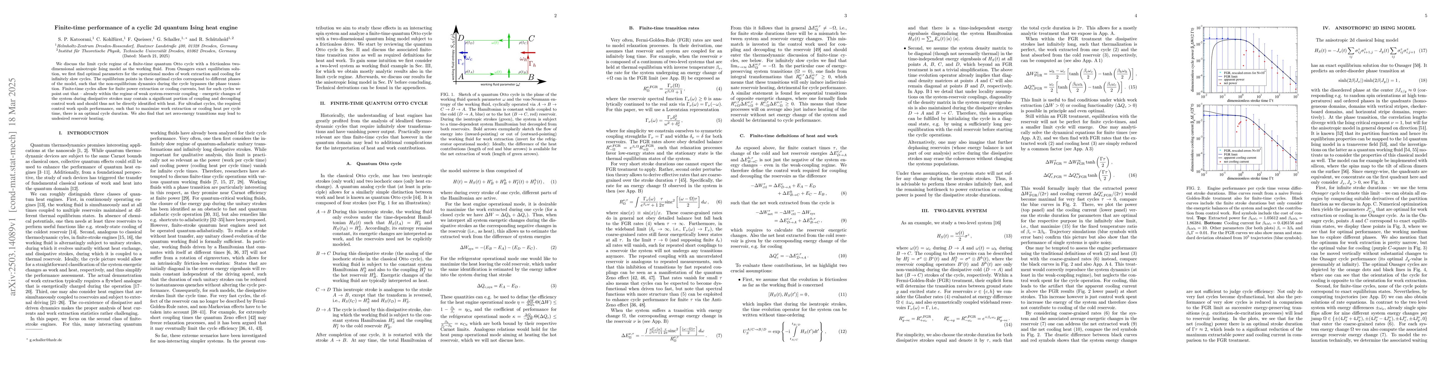 Thumbnail for Finite-time performance of a cyclic 2d quantum Ising heat engine