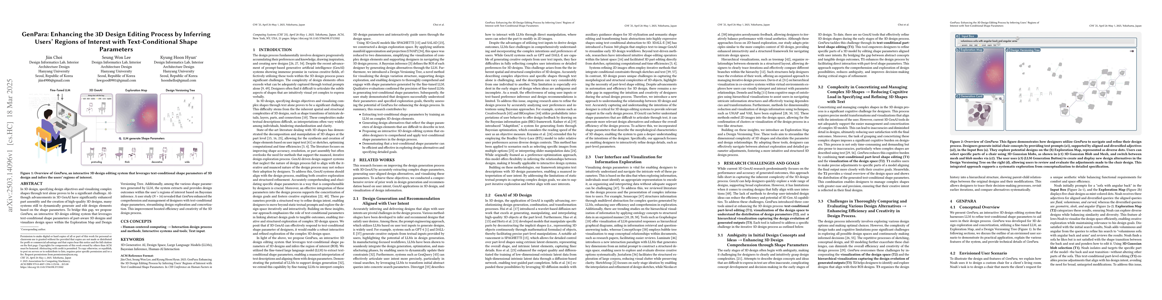 Thumbnail for GenPara: Enhancing the 3D Design Editing Process by Inferring Users'
  Regions of Interest with Text-Conditional Shape Parameters