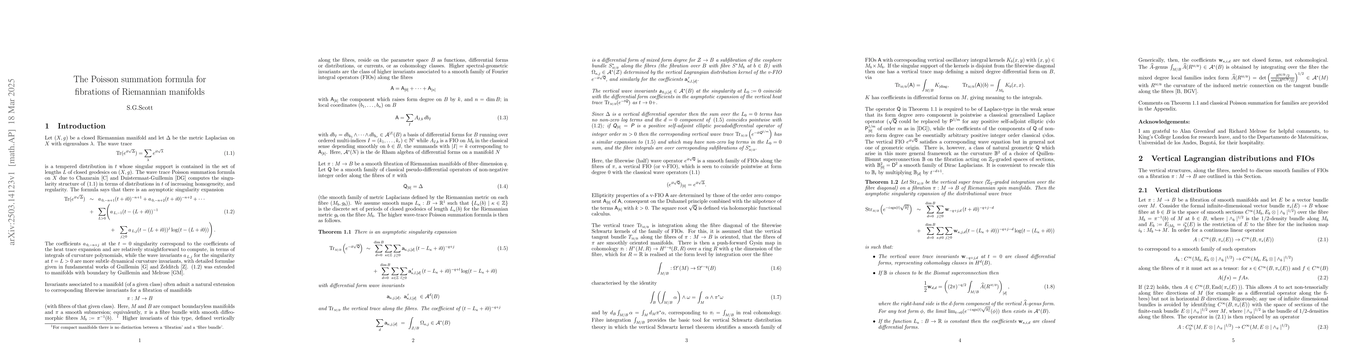 Thumbnail for The Poisson summation formula for fibrations of Riemannian manifolds