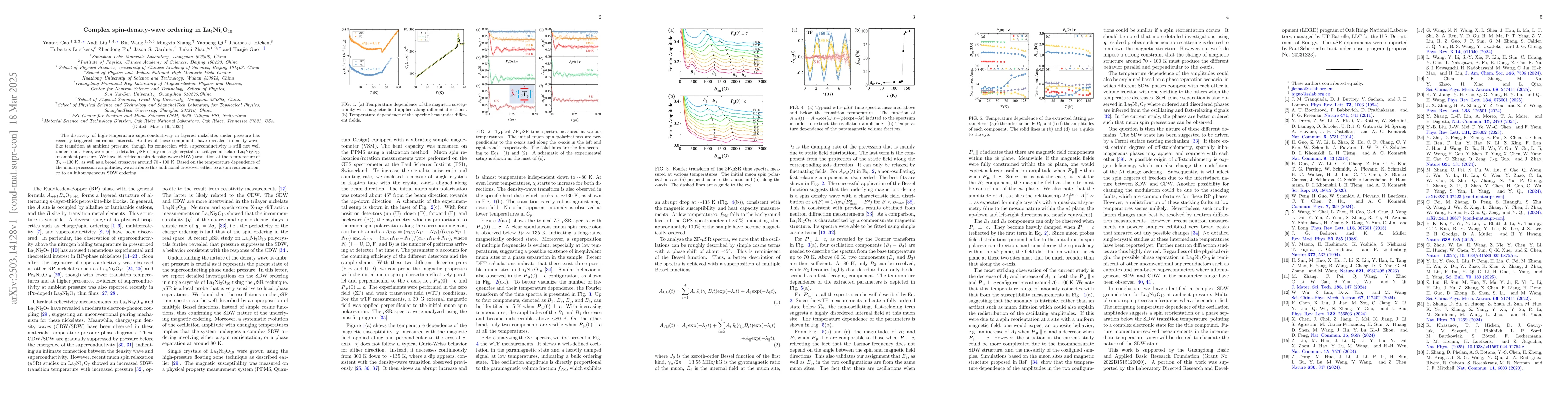 Thumbnail for Complex spin-density-wave ordering in La$_4$Ni$_{3}$O$_{10}$