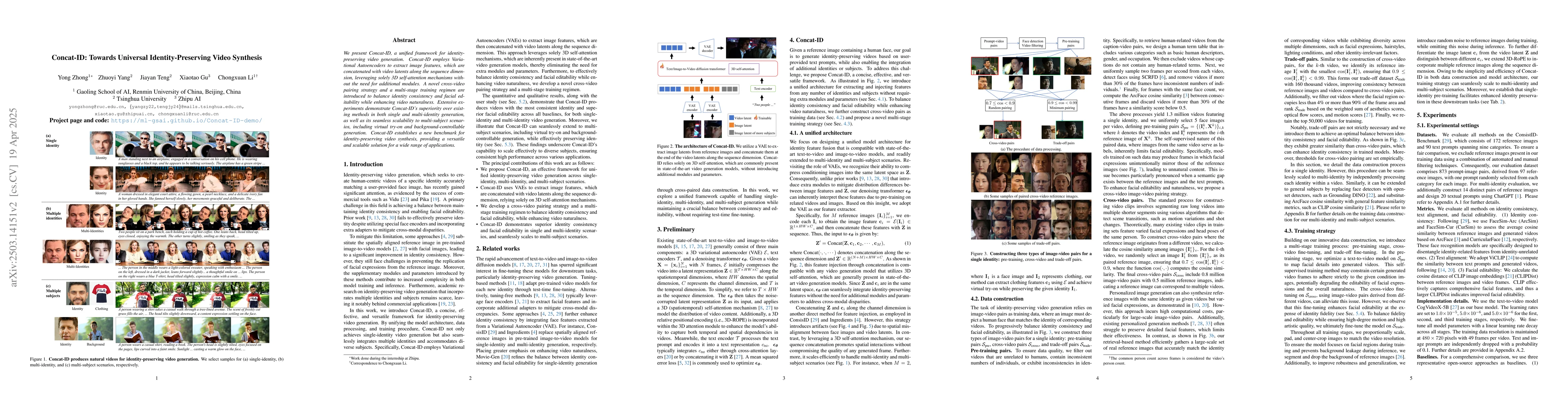 Thumbnail for Concat-ID: Towards Universal Identity-Preserving Video Synthesis