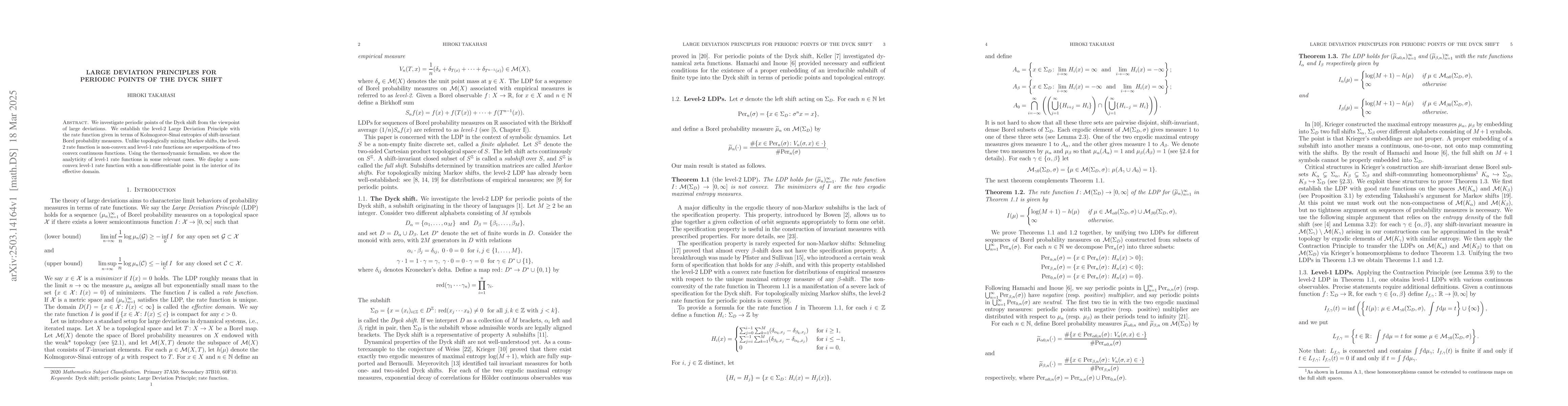 Thumbnail for Large deviation principles for periodic points of the Dyck shift