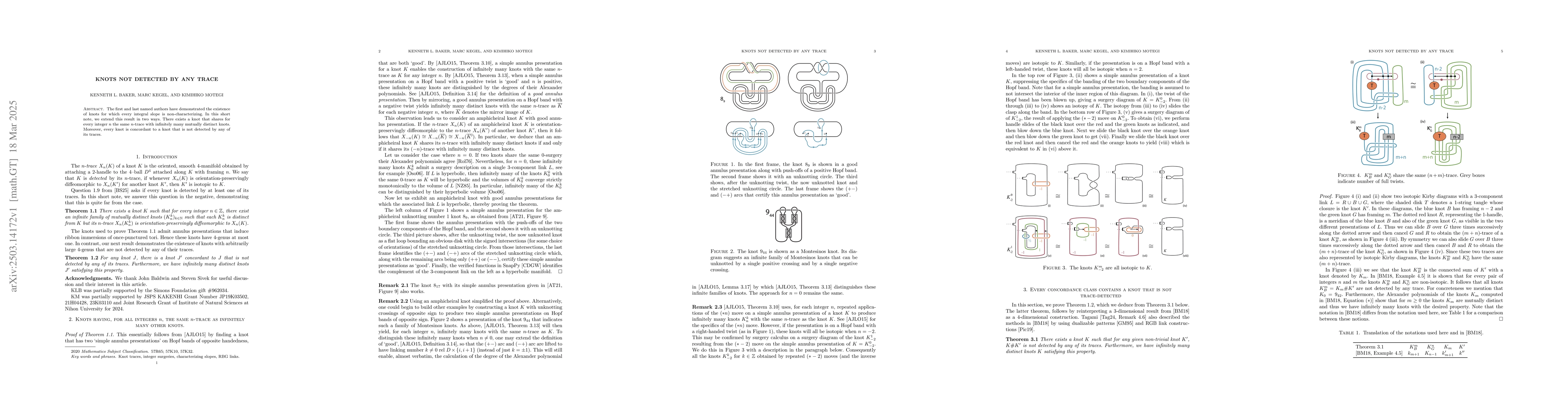 Thumbnail for Knots not detected by any trace