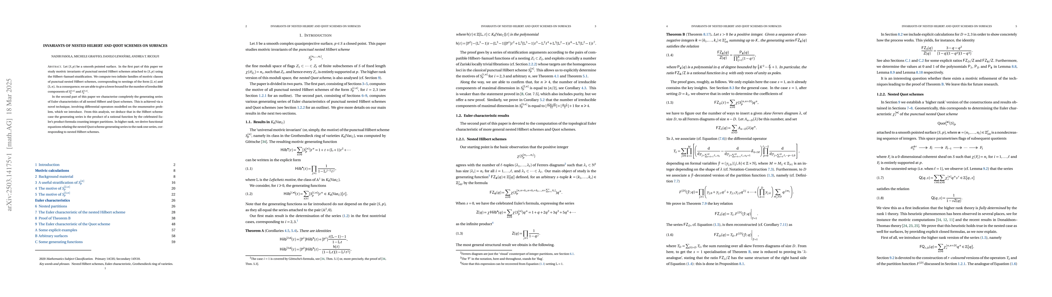 Thumbnail for Invariants of nested Hilbert and Quot schemes on surfaces