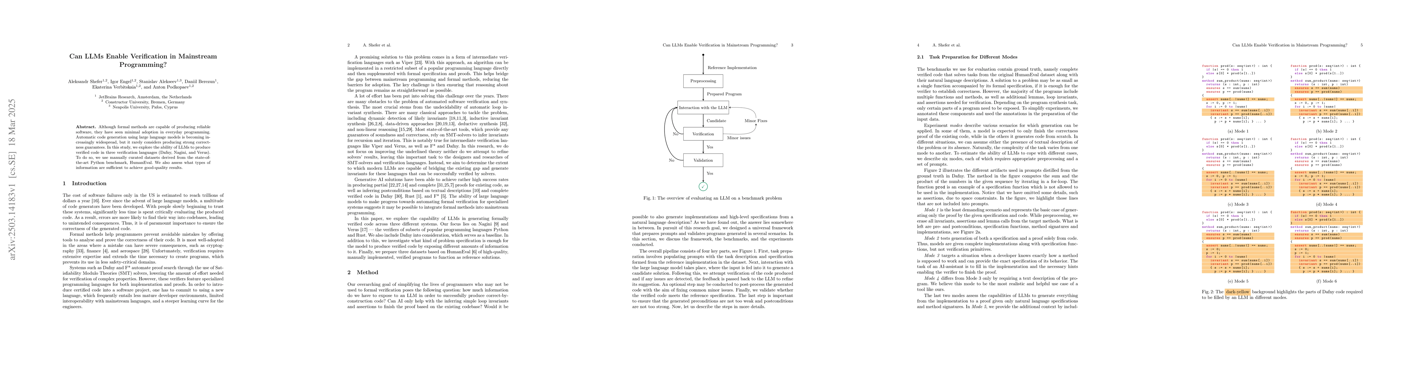 Thumbnail for Can LLMs Enable Verification in Mainstream Programming?