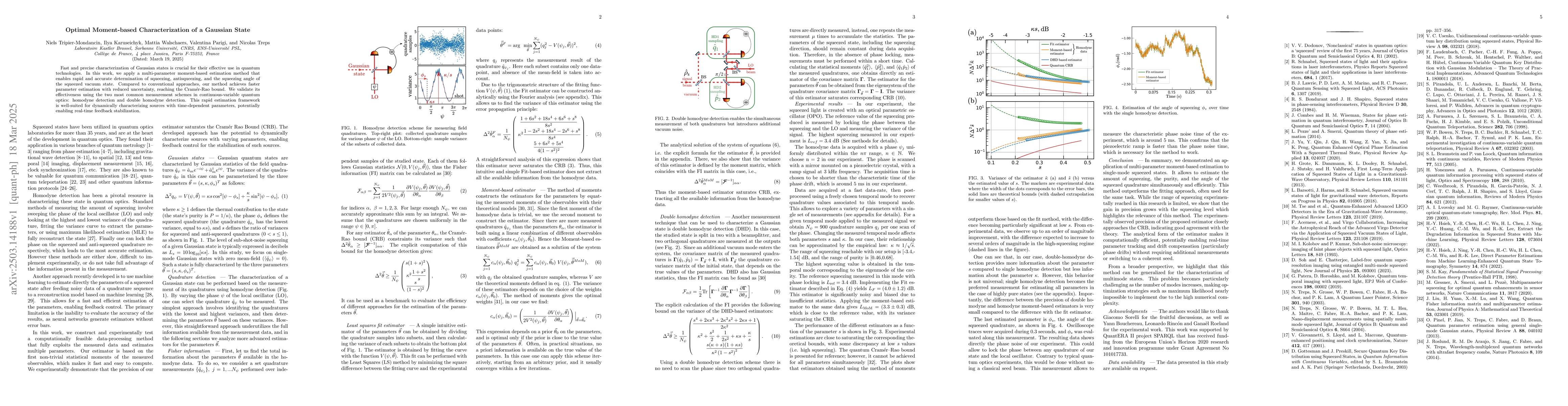 Thumbnail for Optimal Moment-based Characterization of a Gaussian State