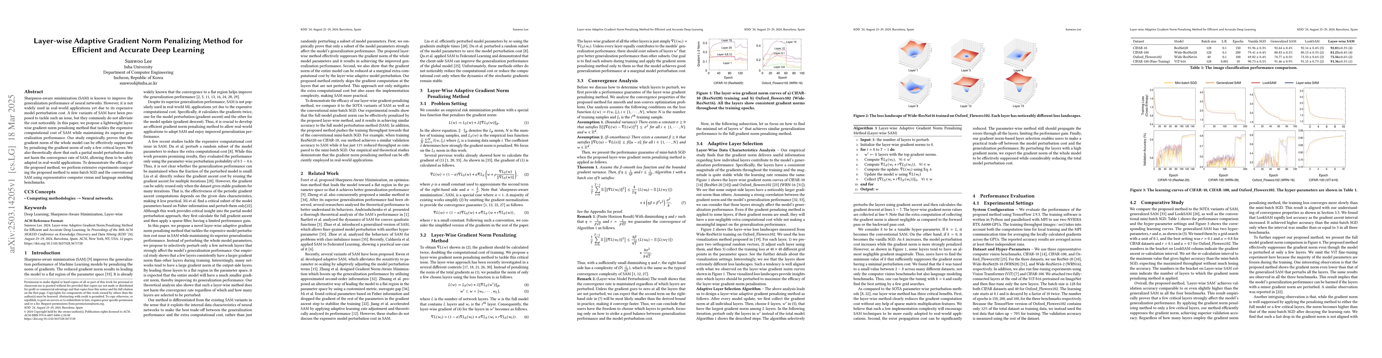 Thumbnail for Layer-wise Adaptive Gradient Norm Penalizing Method for Efficient and
  Accurate Deep Learning