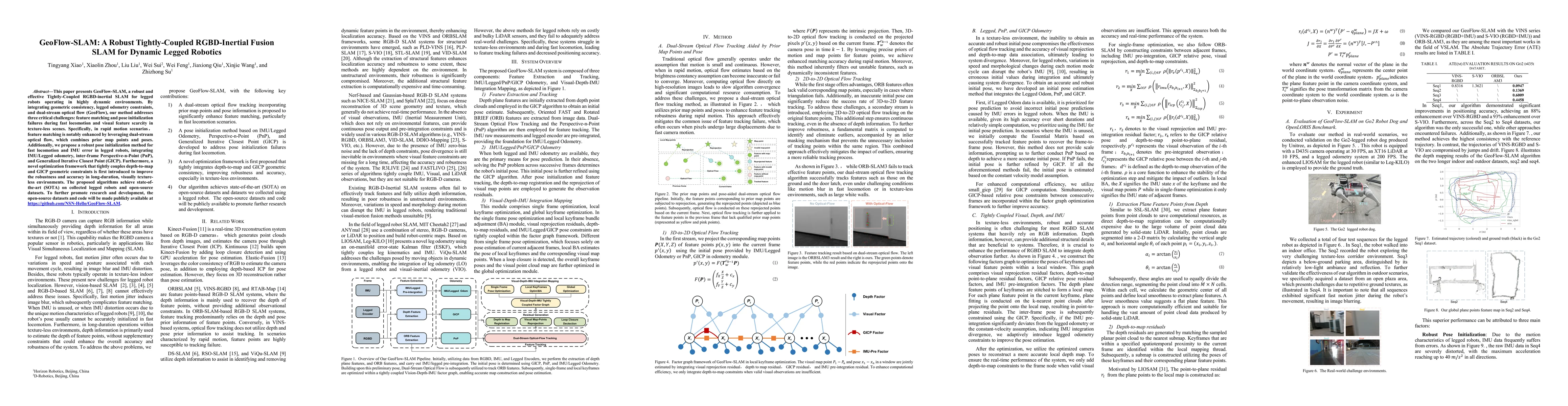 Thumbnail for GeoFlow-SLAM: A Robust Tightly-Coupled RGBD-Inertial Fusion SLAM for
  Dynamic Legged Robotics