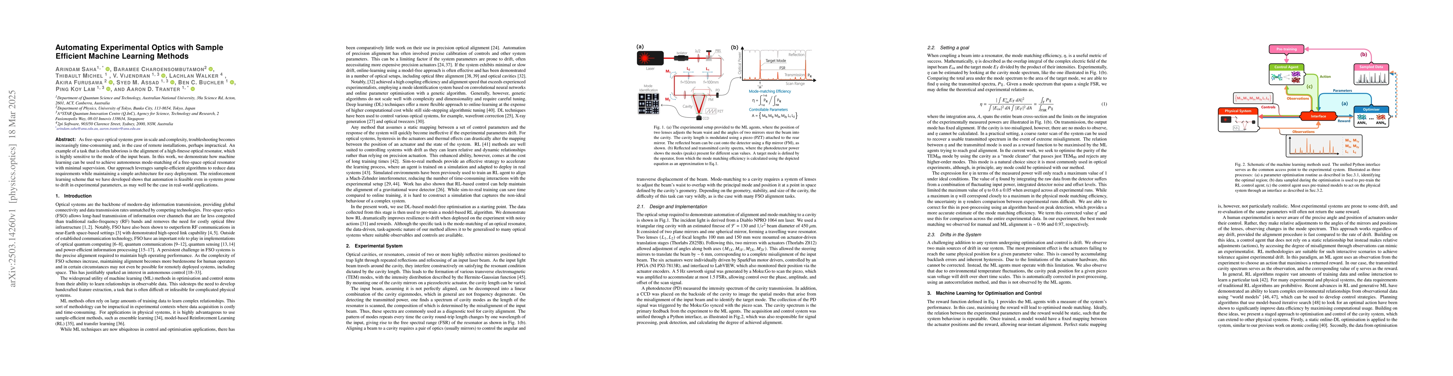 Thumbnail for Automating Experimental Optics with Sample Efficient Machine Learning
  Methods