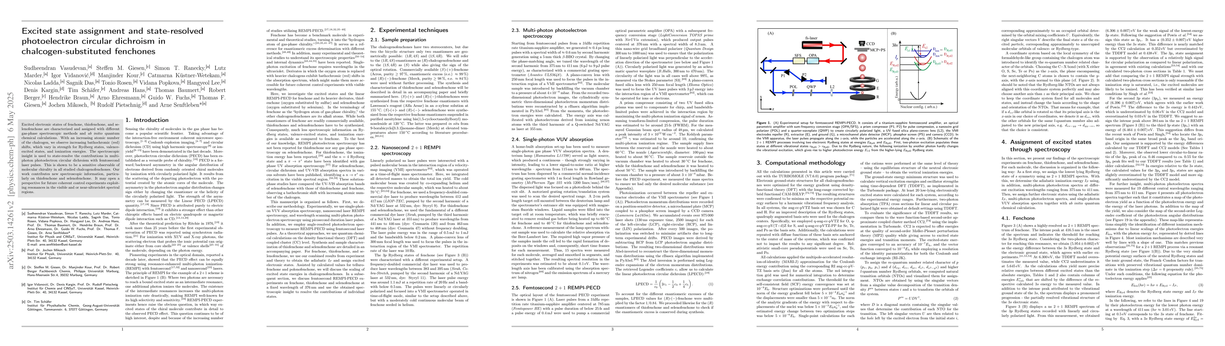 Thumbnail for Excited state assignment and state-resolved photoelectron circular
  dichroism in chalcogen-substituted fenchones