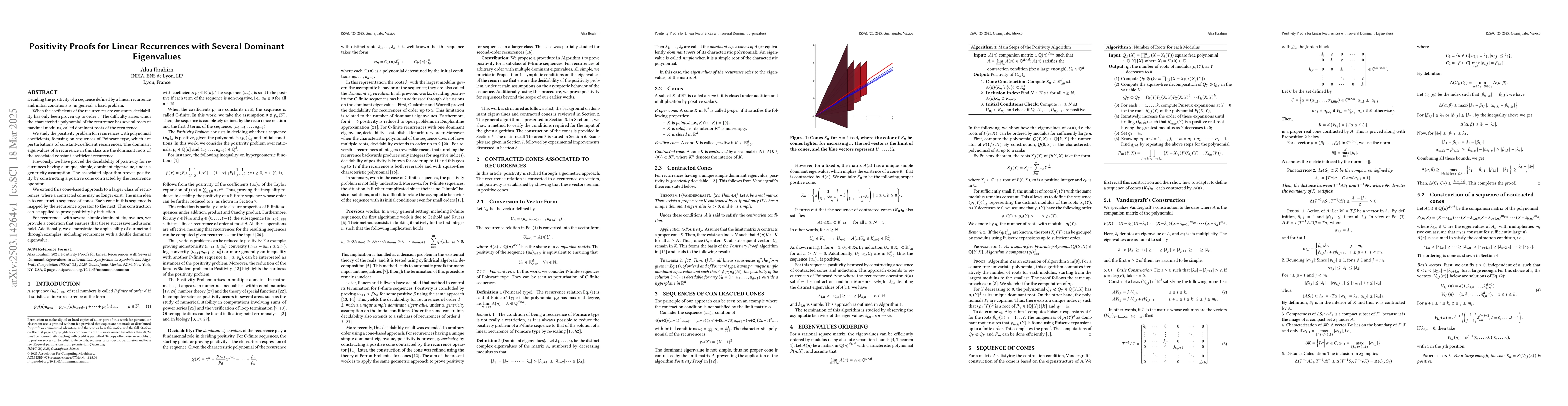 Thumbnail for Positivity Proofs for Linear Recurrences with Several Dominant
  Eigenvalues