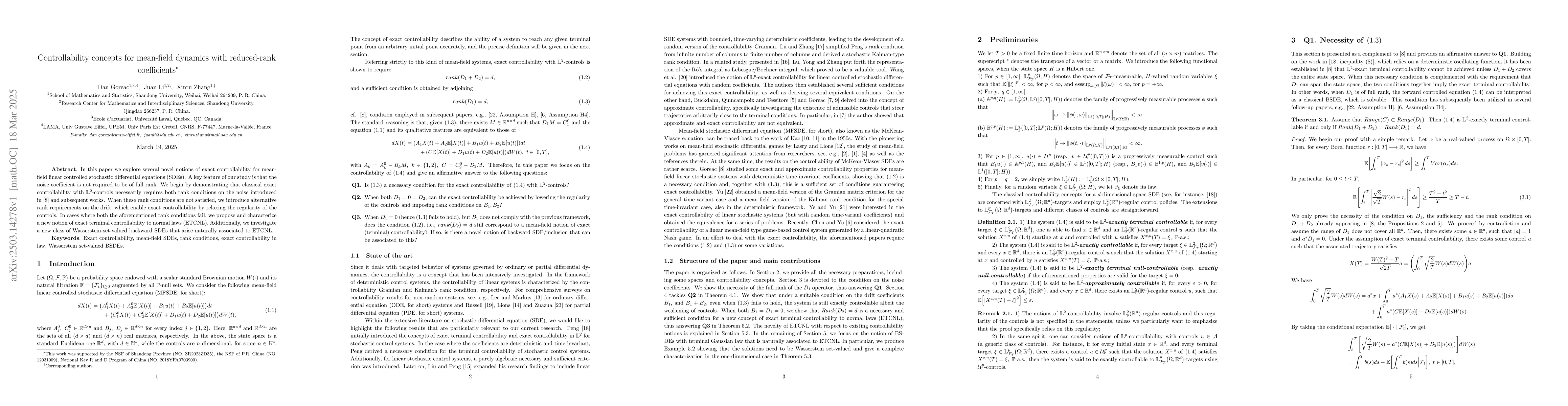 Thumbnail for Controllability concepts for mean-field dynamics with reduced-rank
  coefficients