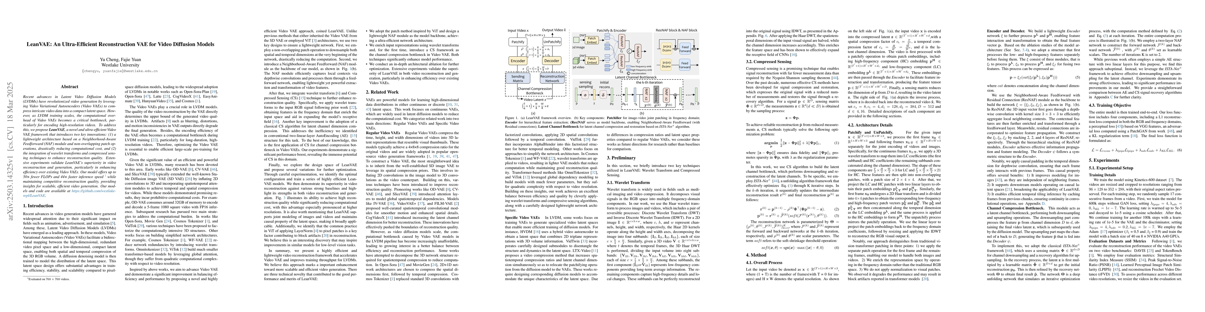 Thumbnail for LeanVAE: An Ultra-Efficient Reconstruction VAE for Video Diffusion
  Models