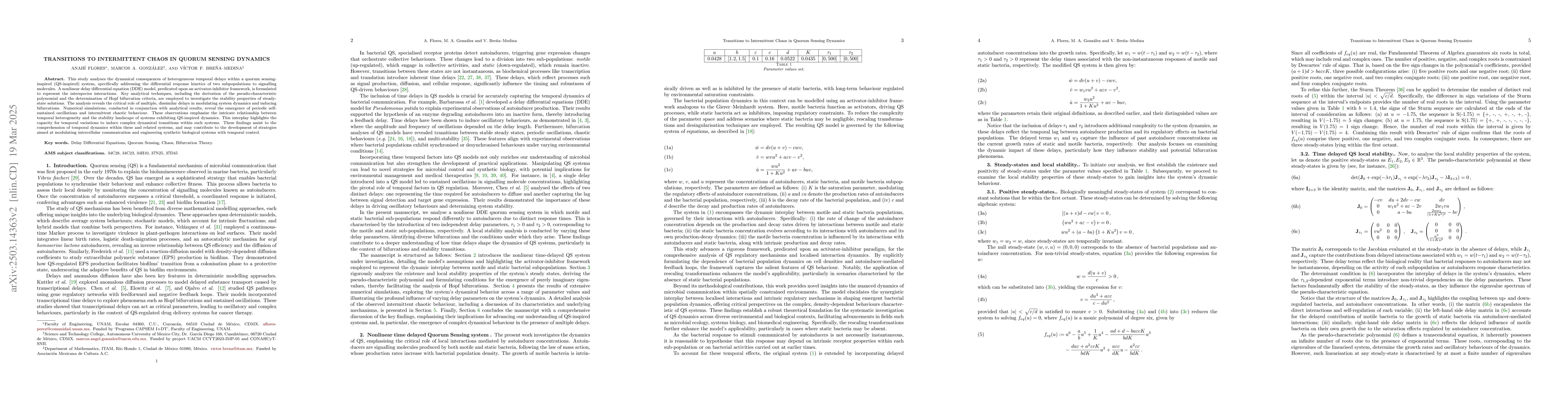 Thumbnail for Transitions to Intermittent Chaos in Quorum Sensing Dynamics