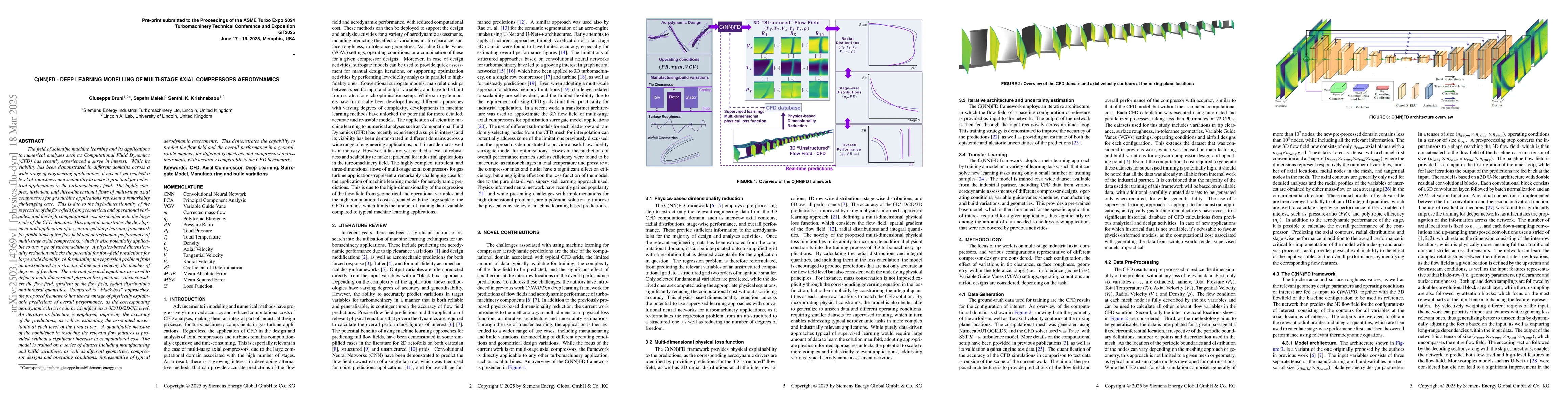 Thumbnail for C(NN)FD -- Deep Learning Modelling of Multi-Stage Axial Compressors
  Aerodynamics
