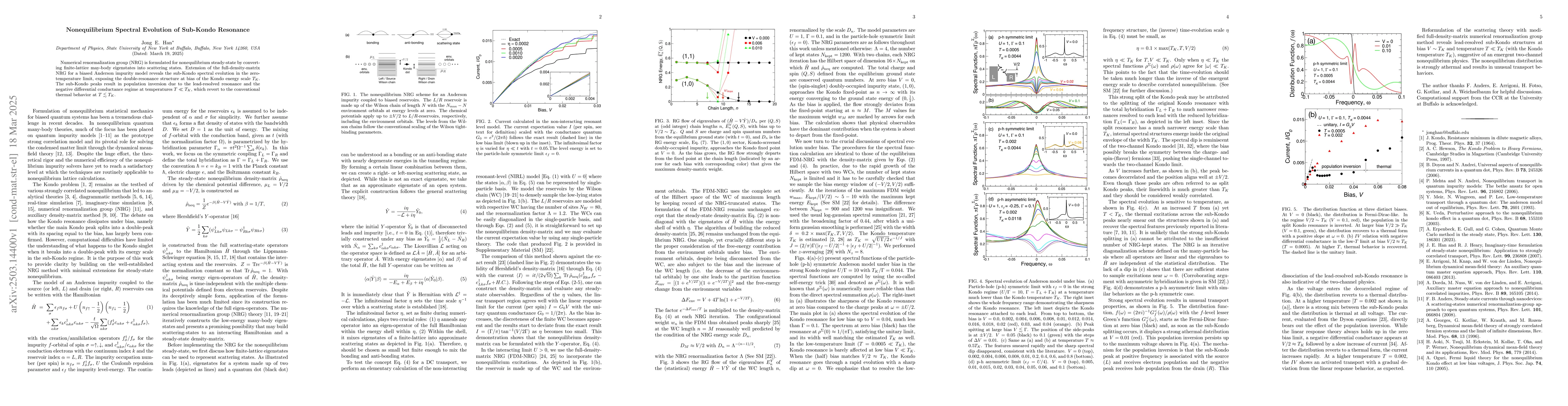Thumbnail for Nonequilibrium Spectral Evolution of Sub-Kondo Resonance