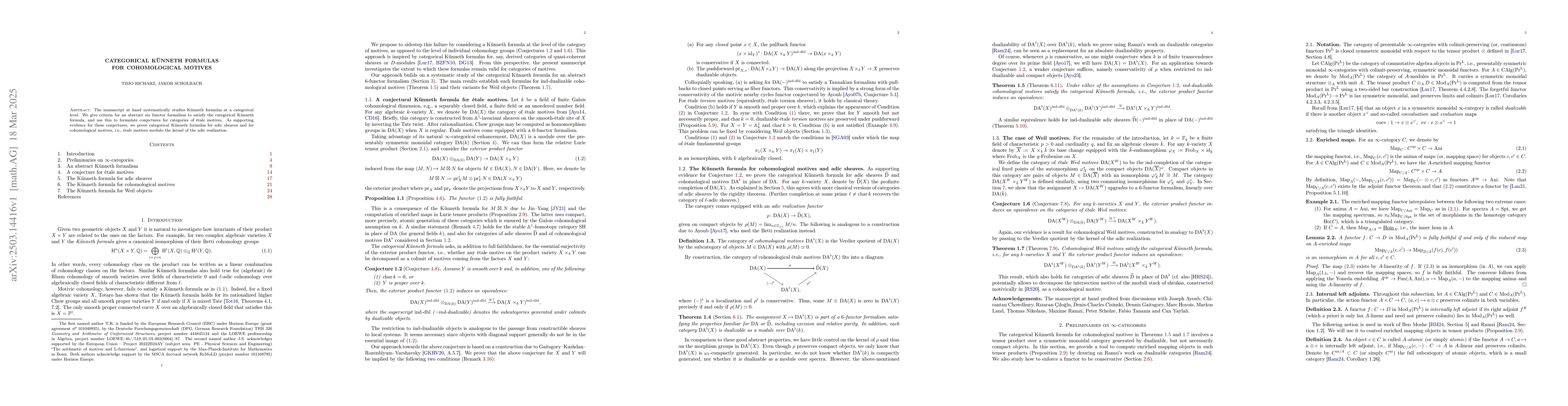 Thumbnail for Categorical KĂźnneth formulas for cohomological motives