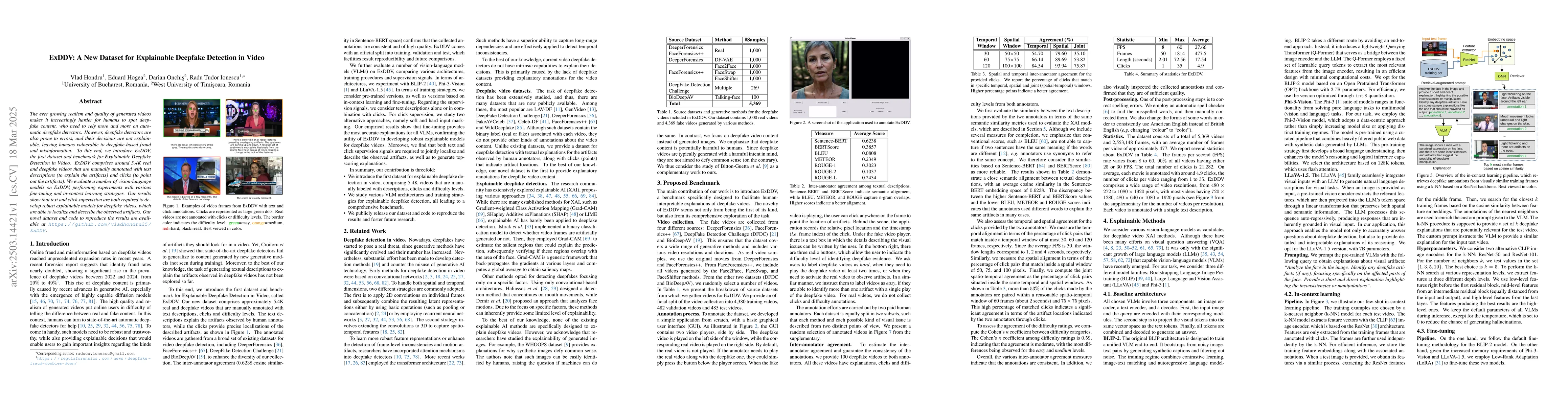 Thumbnail for ExDDV: A New Dataset for Explainable Deepfake Detection in Video