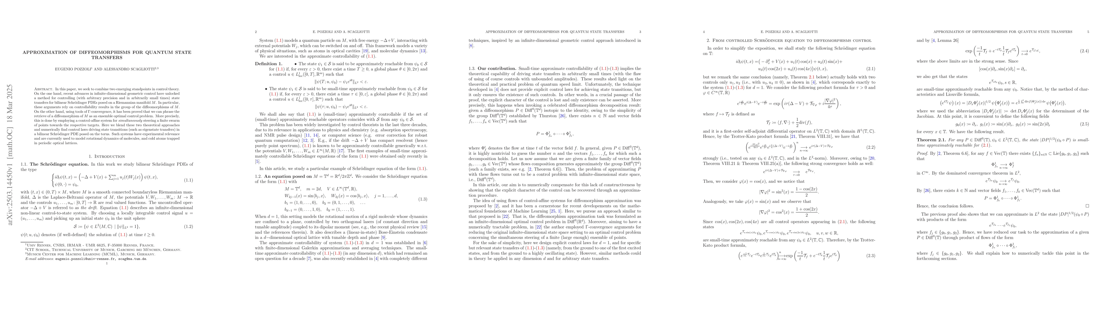 Thumbnail for Approximation of diffeomorphisms for quantum state transfers